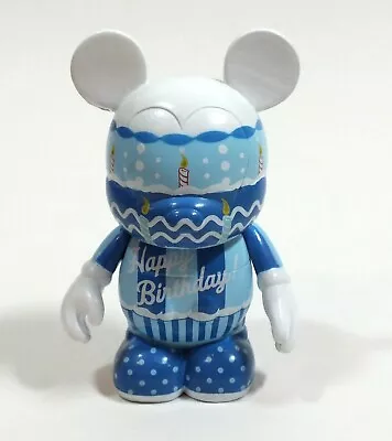 Disney Vinylmation 3  Toy Figure Happy Birthday Collector Card Blue Cupcake D142 • $6