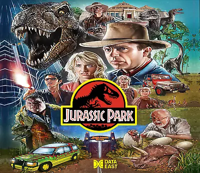 Data East Jurassic Park Pinball Machine Custom Translite #2 • $85