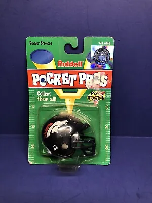 Riddell Pocket Pros Football Helmet Denver Broncos Miniature New In Pkg 1997 NFL • $11.99