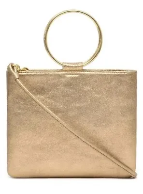 Thacker Le Pouch Purse Handbag Ring Handle & Shoulder Strap Vintage Gold • $29