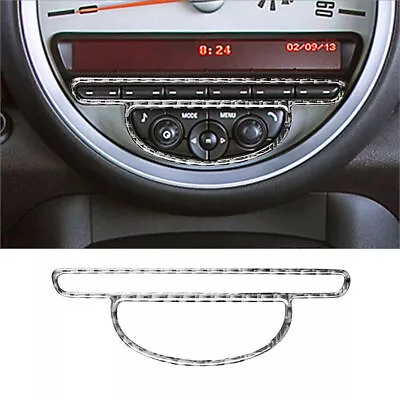 For Mini Cooper 2007-2010 Carbon Fiber Interior Radio Control Cover Trim Sticker • $13.56