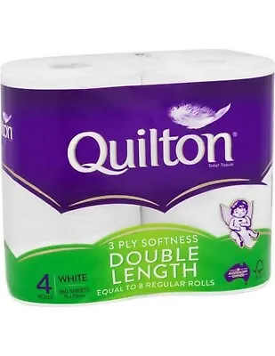 Quilton White Double Length Toilet Roll3ply 4 Pack X 10 • $91.95