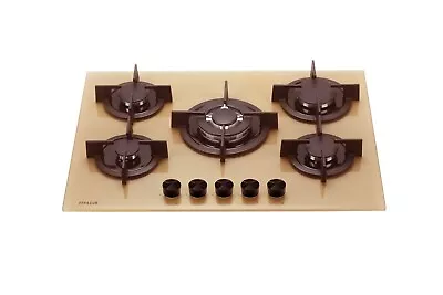 £225 • Buy MILLAR GH7051PG 5 Burner Gold Built-in Gas On Glass Hob 70cm 