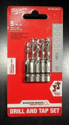 Milwaukee SHOCKWAVE Metric Impact Drill Tap Set - 5 Piece (48-89-4875) • $17.90