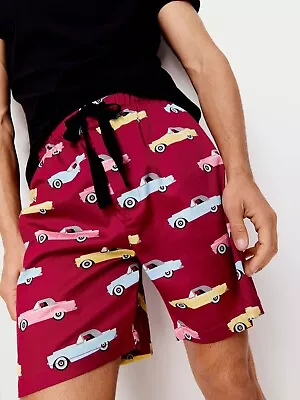 Peter Alexander Men's Vintage Car Cotton Mid Length Pyjama Shorts  Size XXL • $39