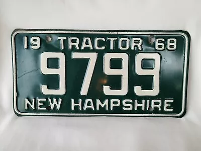 Vintage 1968 New Hampshire Tractor License Plate 0122 • $42.44