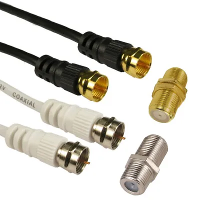 Coaxial Satellite Cable F Type Aerial Lead Male To M Sky Virgin Media Extension • £1.29
