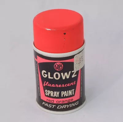 Vintage Small Can New York Bronze Glowz Fluorescent Red Orange Spray Paint • $11.99