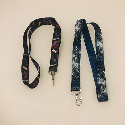 Set Of Two Disney Marvel Lanyards Avengers Black Panther And Spider-Man • $6.50