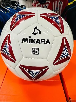 Mikasa Varsity Series Deluxe Cushioned Cover White Red Size 5 Pelota Futbol #5 • $29.99