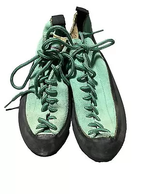 5 10 Five Ten USA Made Womens 8.5 Stealth C4 Green Suede Climbing Shoes • $32.99