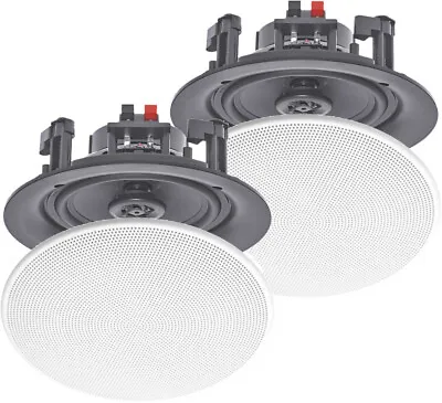£51.60 • Buy 2x 8inch Ceiling Speakers 180W White Moisture Resistant B402C
