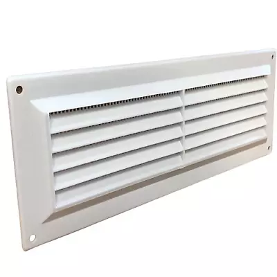 9 X 3  White Louvre Vent Caravan Air Vent Ventilator Cover With Flyscreen • £3.79