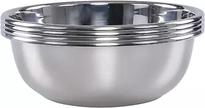 Stainless Steel Bowls Set Of 4 Metal Mixing Bowls Set Prep Bowl • $35.68