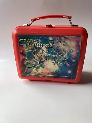 Vintage 1986 Transformers Aladdin Hasbro Lunch Box Red USA No Thermos • $30