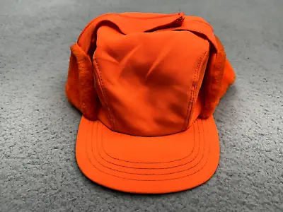 Vintage Hat Cap Mens Large Orange Retro Thinsulate Thermal Hunting USA Made • $24.99