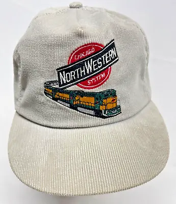 $29.95 • Buy Vintage Chicago & Northwestern Railroad System Adjustable Corduroy Ball Cap Hat