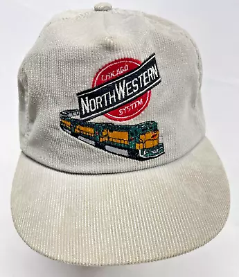 $29.95 • Buy Vintage Chicago & Northwestern Railroad System Adjustable Corduroy Ball Cap Hat