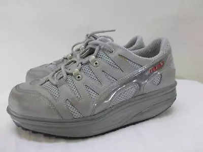 MBT Swiss Masai Sport 04 Gray Leather Toning Walking Shoes Shape Mens Sz 5.5 37 • $24.99