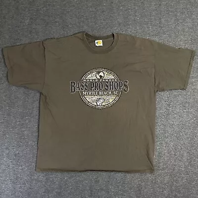 Bass Pro Shops Shirt Mens XXL Green Nature Myrtle Beach Outdoor Fishing Hunting • $15