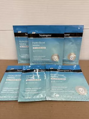 LOT OF 6-Neutrogena Hydro Boost Hydrating 100% Hydrogel Mask 1 Oz • $20.50