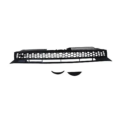 Front Black Badgeless Hex Mesh Grille For 2010-14 Volkswagen VW MK6 Golf / GTI • $45.68