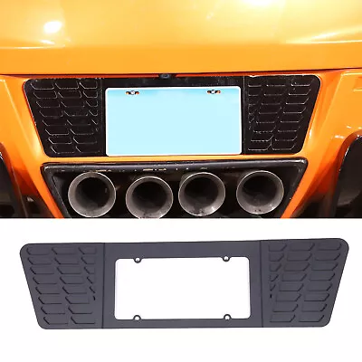 Black Alloy Rear License Plate Filler Panel Exterior For Corvette C7 2014-2019 • $65.99
