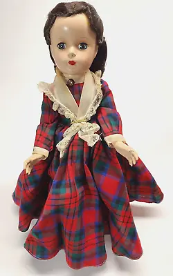 Marmee March Madame Alexander Vintage 14   1950's Dark Hair Christmas Plaid • $179.99