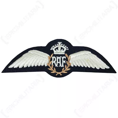 WW2 British ROYAL AIR FORCE WINGS - Quality RAF Pilot Padded Uniform Patch Badge • $29.65