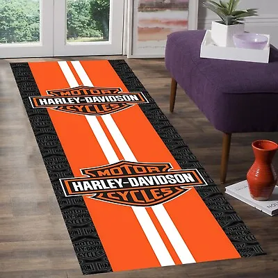 Harley Davidson Rug Motorcycle Rug Harley Funs Rug Runner RugLiving Room Rug • $36.27