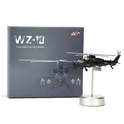 1/100 Chinese Armed WZ-10 Helicopter Model Military Plane Collection Souvenir E • £32.39