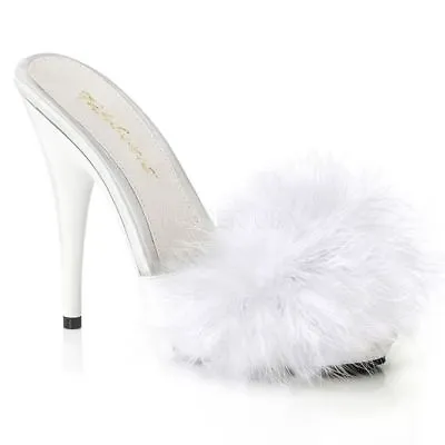 Marabou Mules POISE-501F - White • £86.82