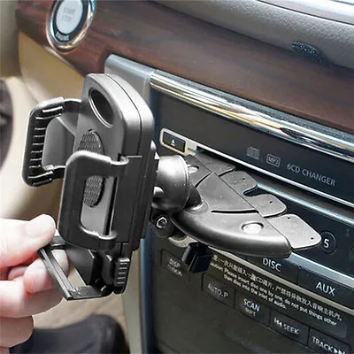 Universal Car CD Slot Phone Mount Holder Stand Cradle For Mobile IPhone __x • $12.63