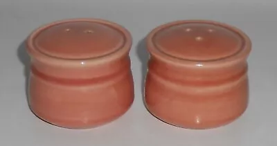 Metlox Pottery Poppy Trail Colorstax Peach Salt & Pepper Shaker Set • $22.48