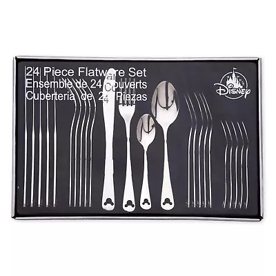 Disney Parks 24 Piece Flatware Set Icon Mickey Mouse Silverware Finish NEW • $74.99