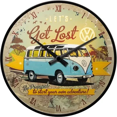VW Kombi Get Lost Old School Retro Wall Clock Man Cave Bar Shed Garage Gift • $64.18