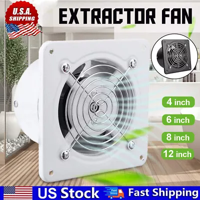 4/6/8/12  Exhaust Fan Ventilation Extractor Fan 110V Wall-Mounted Square Blower • $17.90