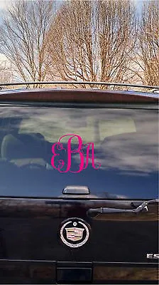 Monogram Initials Car Truck Laptop Vinyl Decal Sticker  • $2.99