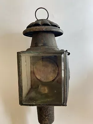 Carriage Coach Lamp Candle Powered Single Beveled Glass (cracked) Antique. • £22