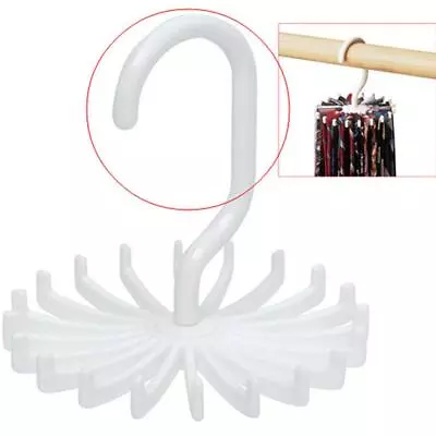 $2.31 • Buy Rotating Tie Rack Adjustable Tie Hanger Holds 20 Neck GX Organizer Ties Q9B6