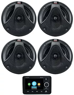 Memphis Audio MXAZ24MC 2-Zone Marine Bluetooth Receiver+(4) MTX 6.5  Speakers • $419.95