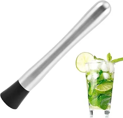 Muddler Cocktail Stainless Steel Bar Spoon Stirrer Mixing Mojitos Fruit Drinks • $8.99