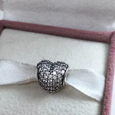 £19.99 • Buy Pandora Paved Open Heart Charm,  925 Hm Pandora ALE  No Box  79147CZ RRP £55
