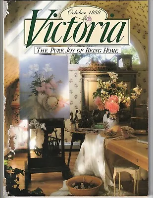 Vintage VICTORIA Magazine OCT 1989 Crafts Home & Garden Antiques Fashion • $11.95