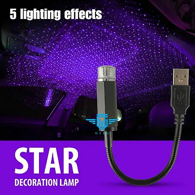 $7.49 • Buy USB Car Interior Roof LED Star Light Atmosphere Starry Sky Night Projector Lamp