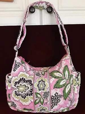 Vera Bradley Priscilla Pink Purse Pink Green Floral • $13.99
