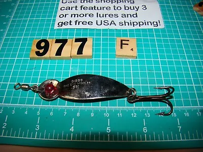 V0977 F Gibbs One Eye Wiggler Unusual Metal Fishing Lure • $9.95