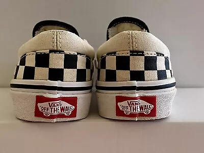 Boys Vans Canvas Check Slip In Non Lace Sneakers Size 12 Junior Sneakers • $15