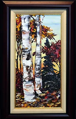 Maya Eventov  Autumn Etude IV  Trees  Oil Canvas Custom Framed ADL022613-04 • $1550