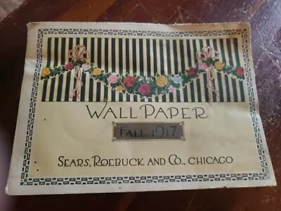 Vintage 1917  Wallpaper Sample Catalog Book Sears Roebuck Art Designs • $34